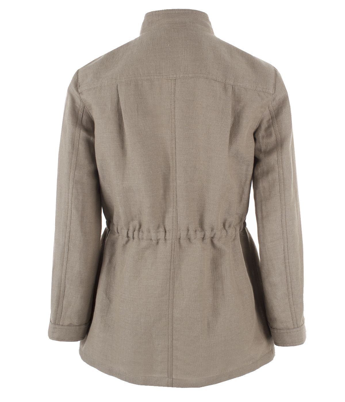 Casual linen and cotton jacket with press-studs and pockets with flaps 1